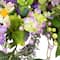 24" Purple Daisy & Mixed Foliage Floral Spring Wreath